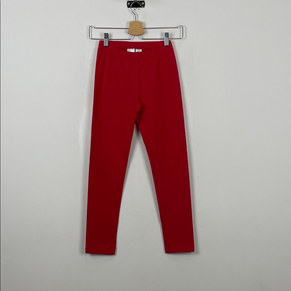 Hanna Andersson Red Girl's 10 Pullon Elastic Waist Casual Stretch Leggings Pants